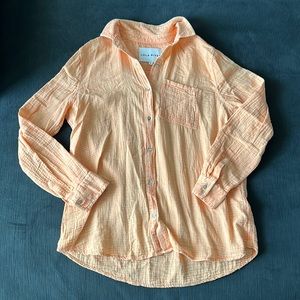 Neon Orange Button Up